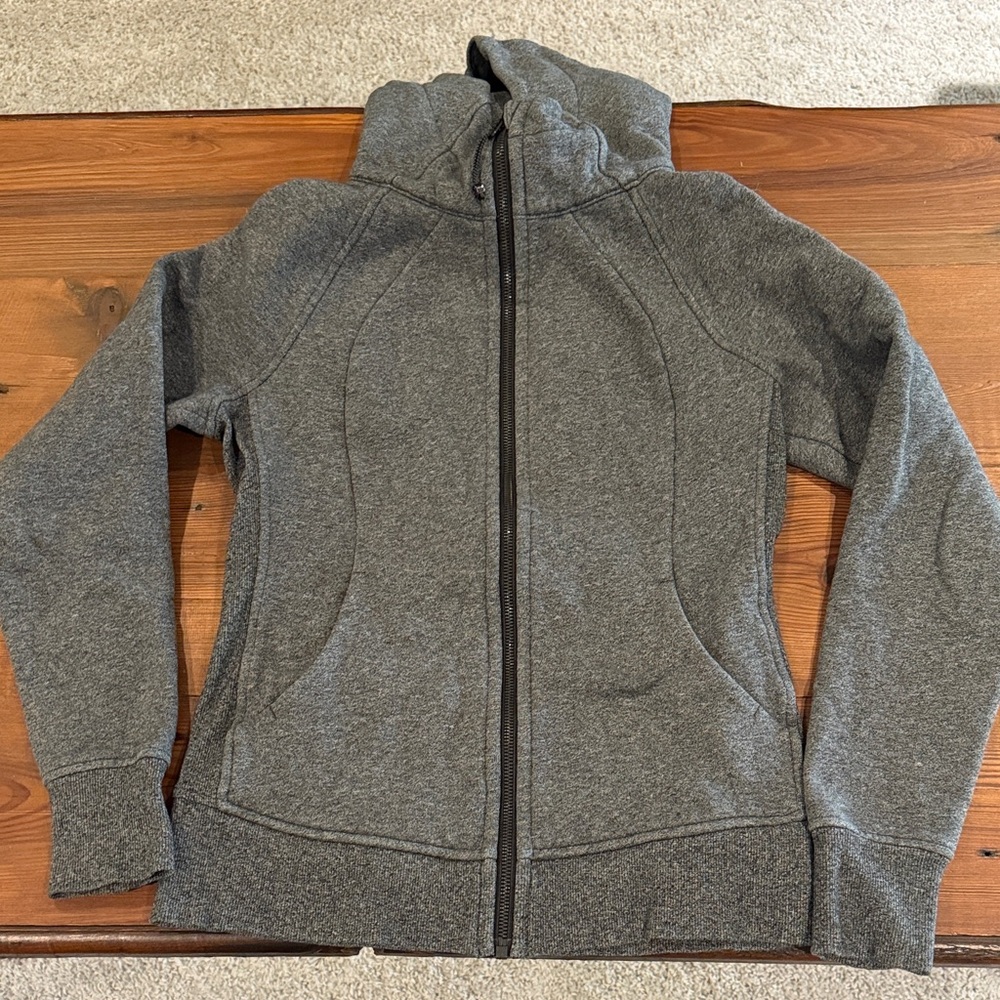 Gray Lululemon Scuba Full Zip Hoodie